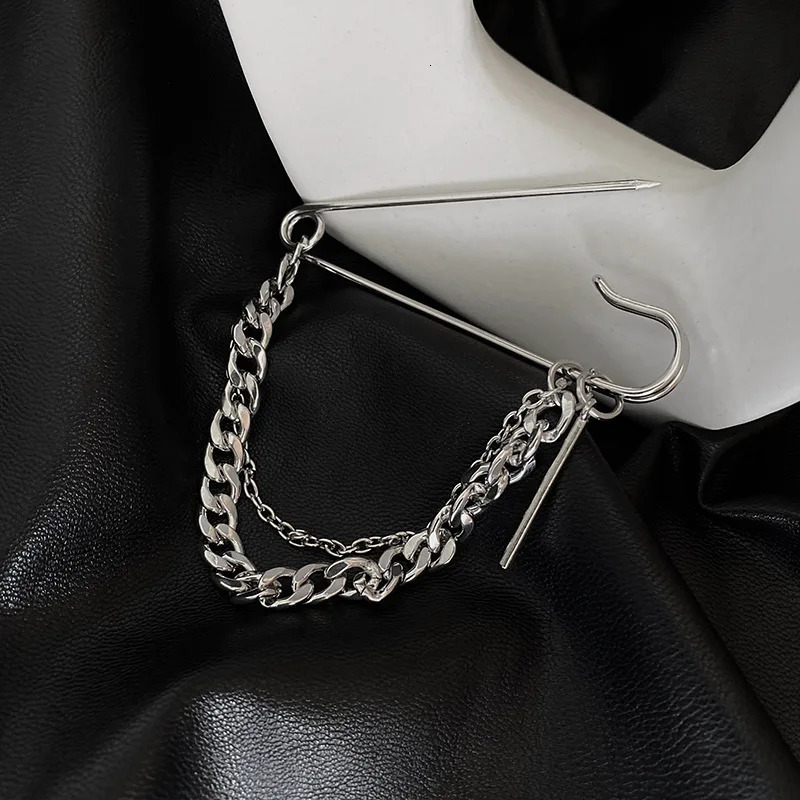 Trendy Harajuku style mens and womens street fashion metal chain set decorative bust geometric multipurpose 241210