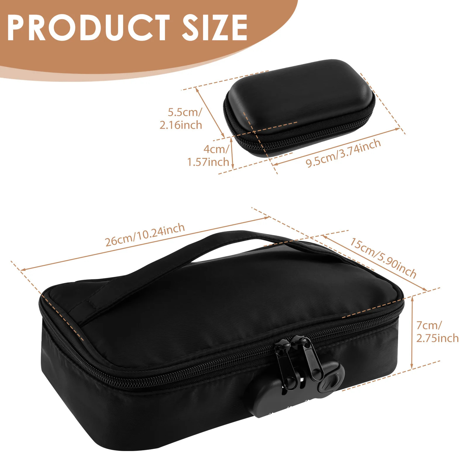 Lockable Toy Storage Bag Portable Locking Bag with Mini Zipper Box Lightweight Locking Organizer Bags Home Storage Organizer Bag 241214