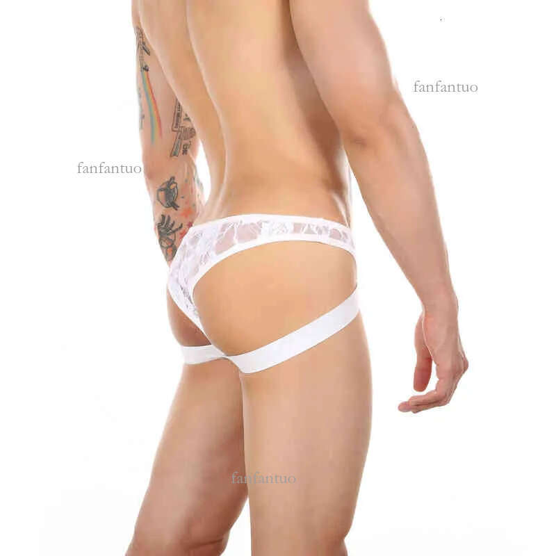 Lace Men's Underwear Breathable Sexy Panties Thongs Leg Strap Lingerie Male Jockstrap T-back Plus Size Underpants G220419