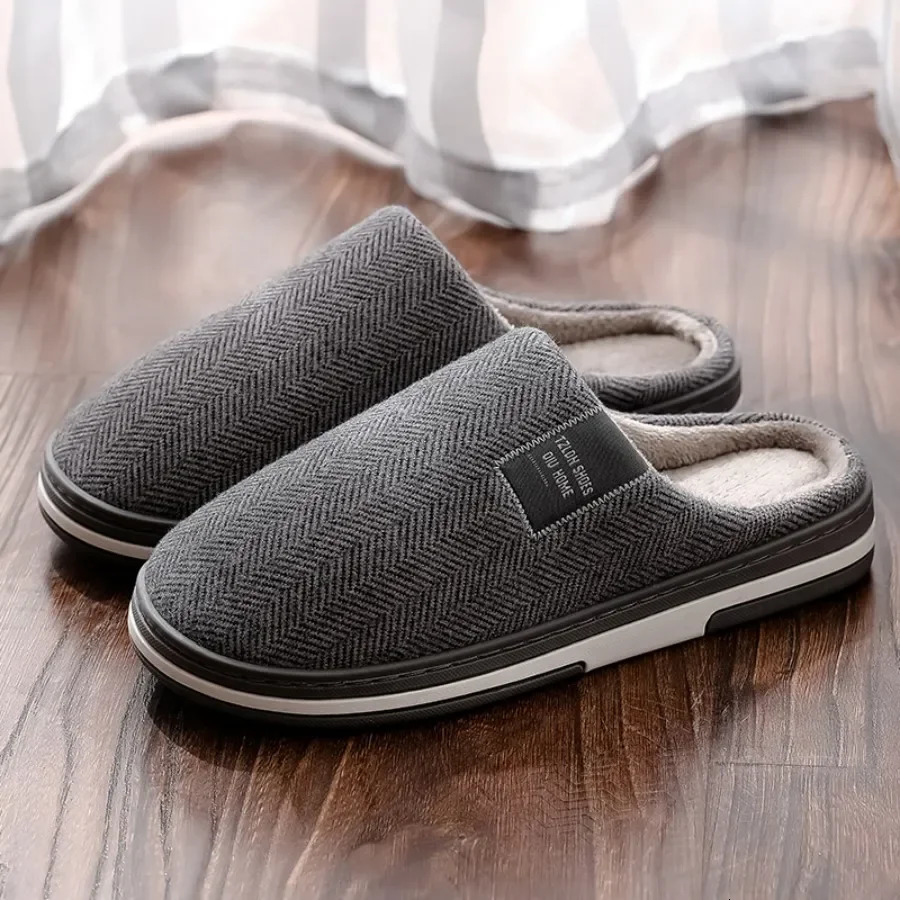 Mens Winter Home Slippers Casual Shoes Soft And Warm Indoor Bedroom Anti Slip Flat Couples Floor 241214