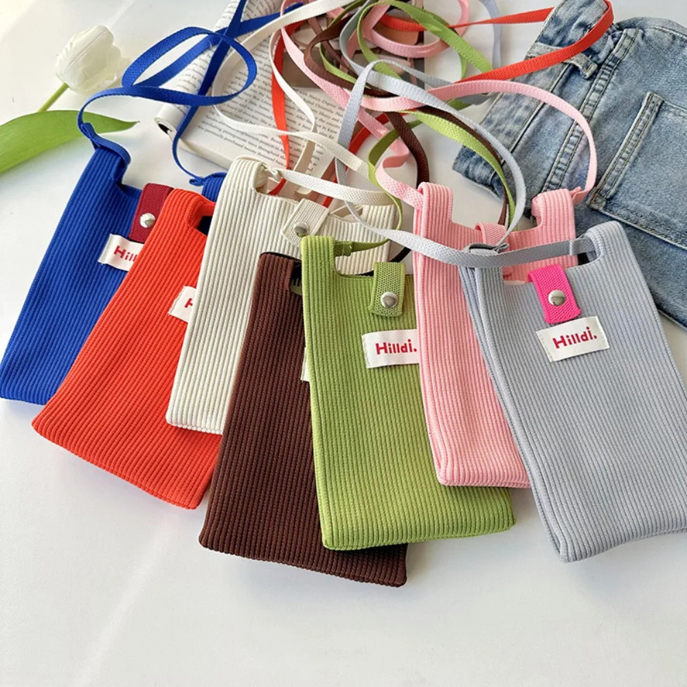 Fashionable and simple knitted mobile phone bag shoulder bag mini coin wallet handbag casual messenger bag summer beach bag 241213