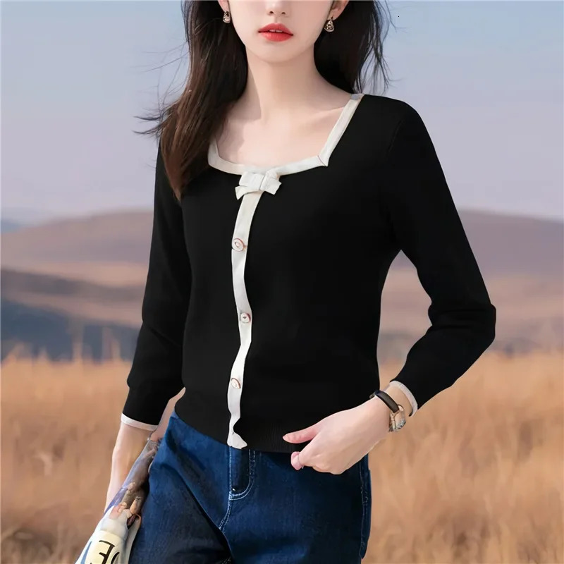 Autumn and winter Korean style Dongdaemun sweet red long sleeved knitted top womens zipper sweater with polo neck 241211