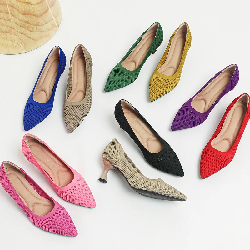 womens high heels with mesh holes for breathability height 6cm standard EUR please purchase according to foot length 241213
