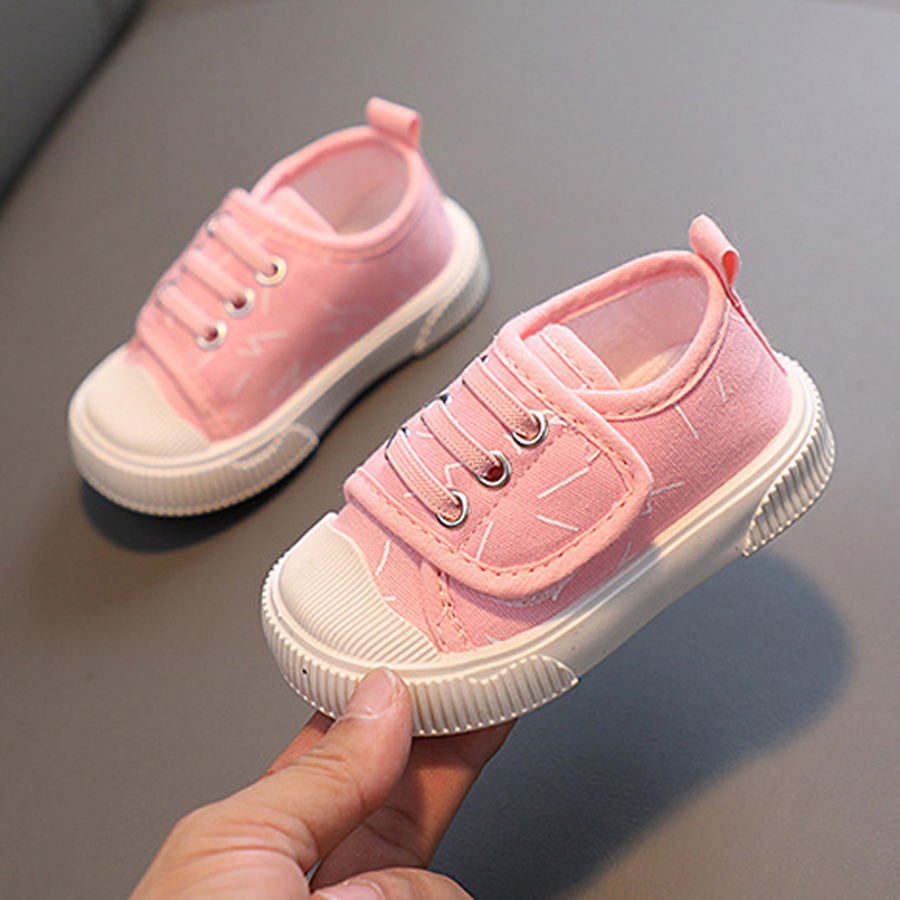 Children Flat Canvas Shoes Toddler Infant Boy Sneakers Girl Candy Color Casual Shoes Happysteps Baby Kids Breathable Soft Leisure Shoes Sizes 17-28