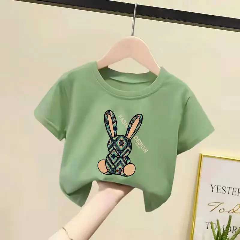 Clothing Sets summer Girls clothes set Rabbit Print top pants 2 pieces suit teenage boy print tracksuit Fashion Girls style children outfit H241214