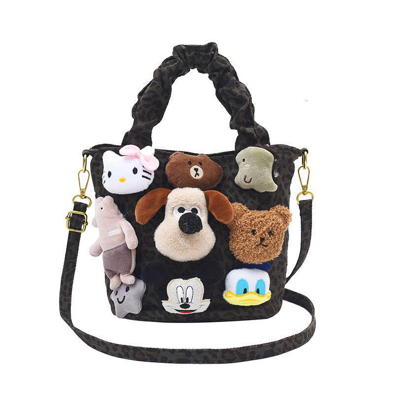 Korean version of niche cute handbag for women 2 fashionable cartoon commuting crossbody style personalized shoulder bag 2024 temperament versatile ne