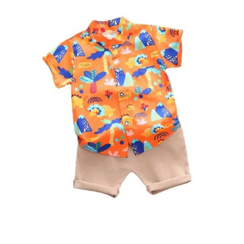 Clothing Sets New Children Casual Clothes Suit New Summer Kids Boys Girls Printe Shirt Shorts 2Pcs/Set Baby Toddler Clothing Infant 0-4 YEARS H241214