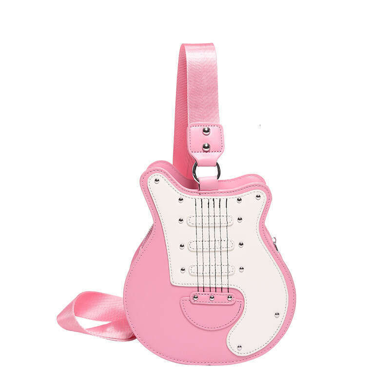 Bag fashion personality crossbody niche guitar shaped women's ins creative commuting shoulder bag 2024 new style chic elegant clothing