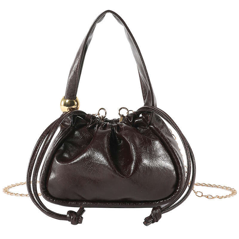 French style trendy handbag for women 2024, high-quality hand-held water bucket, lucky spicy girl niche single shoulder crossbody bag, 2024 new casual