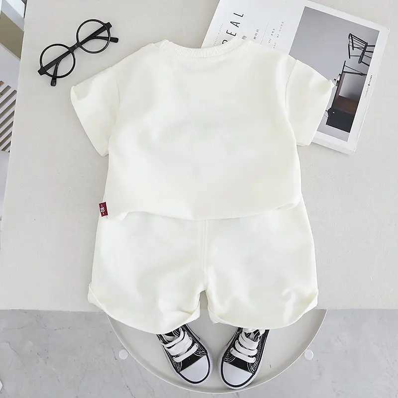 Clothing Sets Children Clothes Suit Summer Kids Boys Girls Cartoon Animal T Shirt Shorts 2Pcs/Set Kids Infant Clothes Toddler Sportswear H241214
