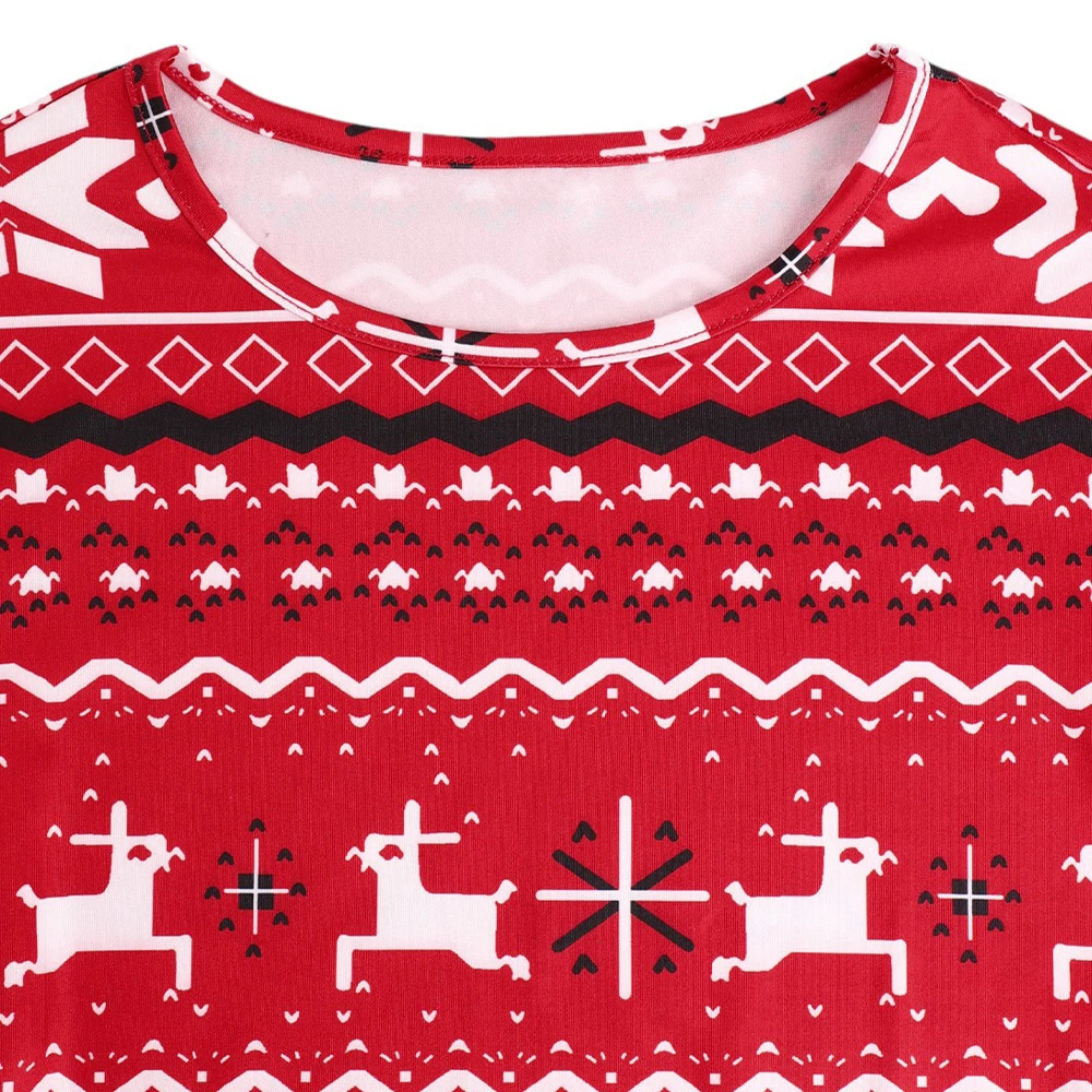 Womens Christmas Bodycon dress ultrathin slim fit snowflake print round neck long sleeved hip wrap Year party outfit 241212