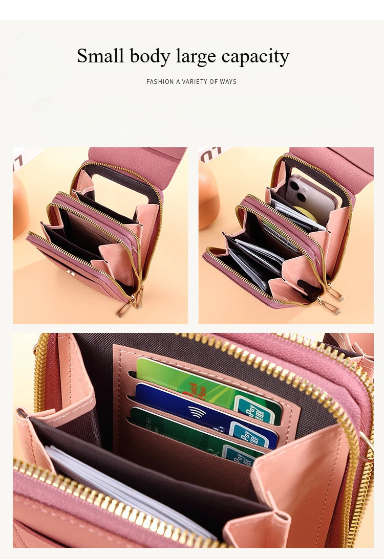 touch screen phone bag fashionable womens crossbody mini convenient travel wallet 241213