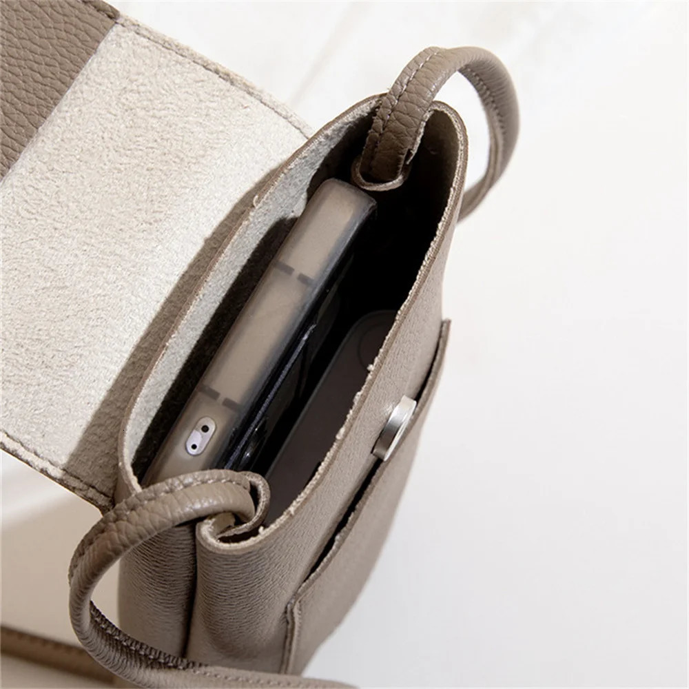 ISKYBOB Womens Wallet with Adjustable Belt Mini PU Leather Bag Mobile Phone Large Card Holder Handbag Money Bag Small Bag 241213
