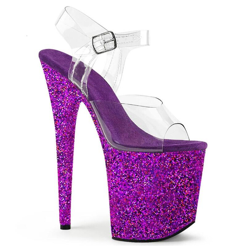 BBZAI New Pattern Superior Quality Super High Heel Ladies Shoes 20Cm Sexy Thin Heels Nightclub Sandals Waterproof 10Cm 34-45 46