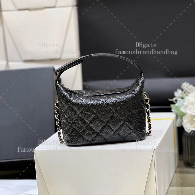 Elegant 21cm Calfskin Mini Hobo Bag with Versatile Chain Shoulder Strap for Ladies C281