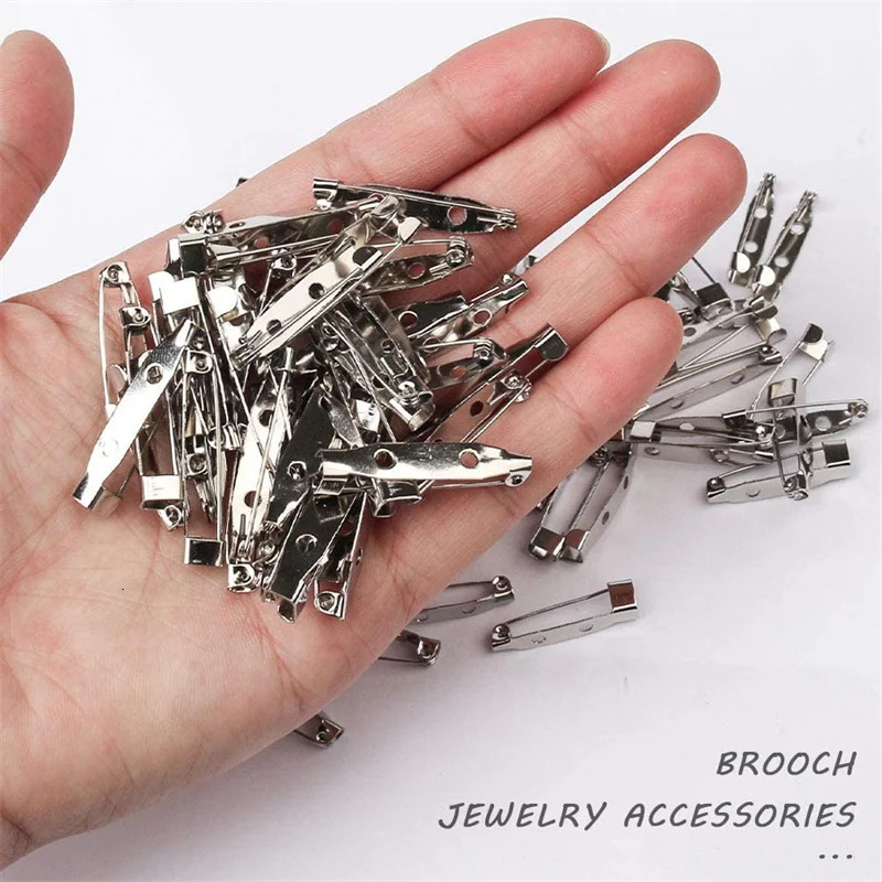 10 pieces and 20 of stainless steel bar pin brooch back safety for name tag making DIY craft badge 241210