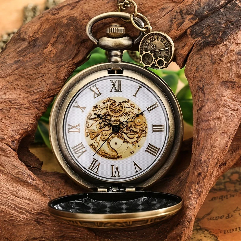 12 Quartz Watch Set Mens and Womens Fashion Matching Pocket Necklace 241212