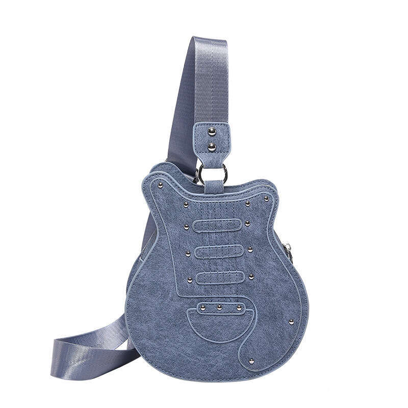 Bag fashion personality crossbody niche guitar shaped women's ins creative commuting shoulder bag 2024 new style chic elegant clothing
