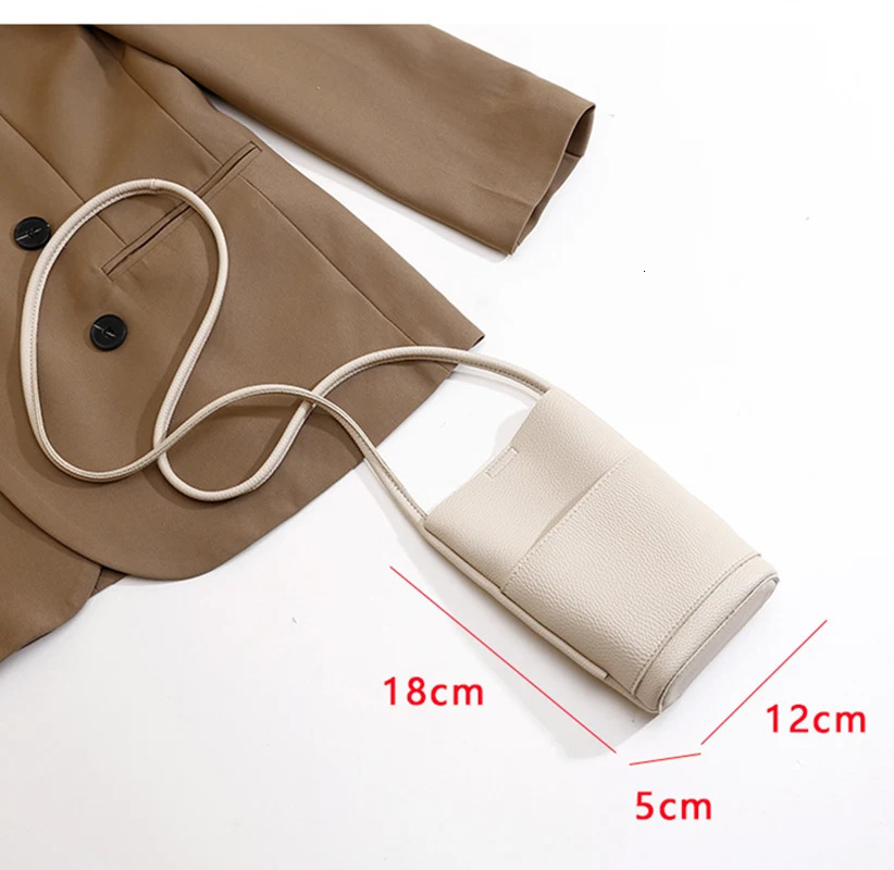 High quality soft Pu leather womens mobile phone bag portable ten font small pocket fashion version shopping mobile phone bag 241213