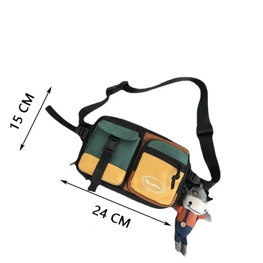 Nylon Men Chest Bag Large Capacity Chest Pack Casual Sling Bag Sports Male Shoulder Bag Outdoor Crossbody Bag 241214