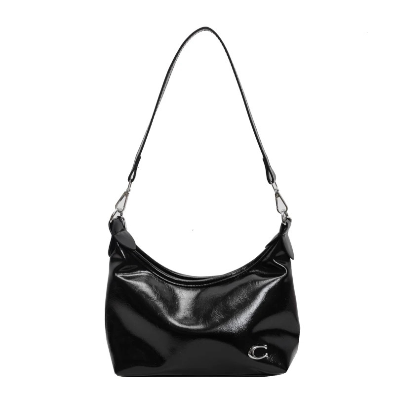 Womens PU Fashion Shoulder Bag Large Capacity Fashion Messenger Bag Zipper Closed Chain Sling Bag Adjustable Shoulder Strap Fashion Stray Bag 241213
