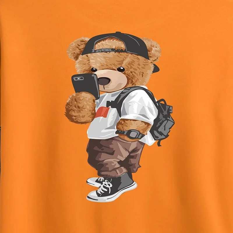 Clothing Sets Summer Baby Clothes Set Children Boy Hat Bear Printed T-shirts and Shorts 2 Pieces Suit Kid Short Sleeve Top Bottom Outfits H241214