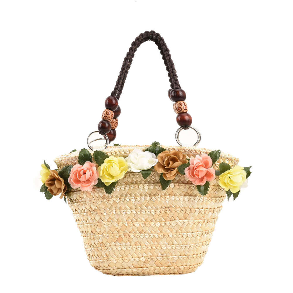for Women Forest wers, Grass Weaving Baskets, Water Bucket Bags, Instagram Iuencer Girls' Handheld Beach Bag 2024 New Casual Fashion Trendy Cloth