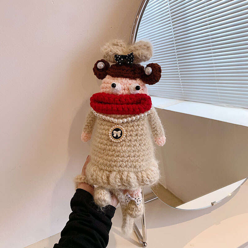 Internet celebrity, super hot yarn crochet phone women's finished bag, ins trendy cool big mouth girl, one shoulder crossbody bag wholesale, 2024
