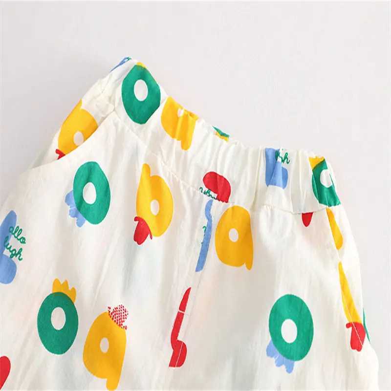 Clothing Sets New Summer Children Suit New Kid Boy Girl Full Print Top Shirt Shorts 2Pcs/Set Baby Toddler Clothing Infant Sportswear 0-5 Years H241214