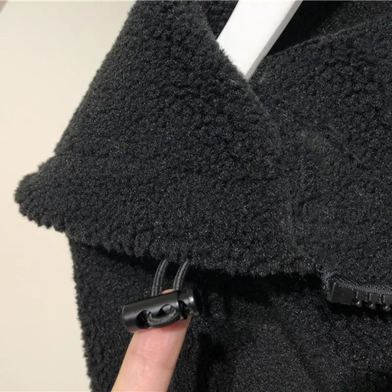 Women Hoodie Harajuku Korean Solid Color Plus Fleece Thick Zipper Long Sleeve Jacket Loose Casual Soft Fleece Hoody Sweatshirt 241214