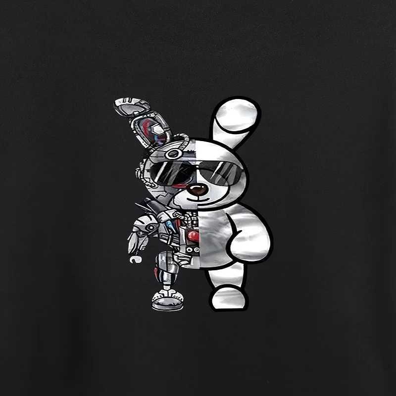 Clothing Sets Summer Baby Girls Clothes Set Children Boy Machine Rabbit Printed T-shirts and Shorts 2pcs Suit Short Sleeve Top Bottom Outfits H241214