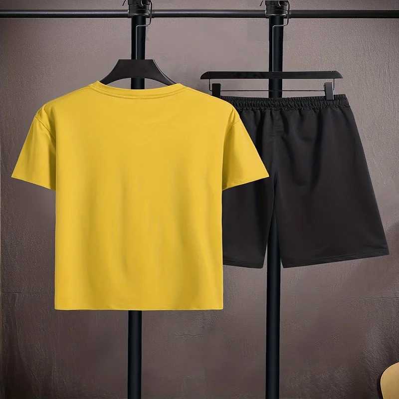 Clothing Sets Summer Baby Clothes Set Children Boy Motorcycle Bear Printed T-shirts and Shorts 2 Pieces Suit Short Sleeve Top Bottom Outfits H241214