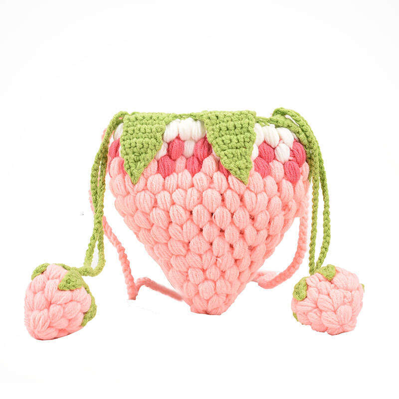 Ins crochet bag for women's trend, niche DIY handmade cute single shoulder crossbody bag, parent-child mouth red envelope, 2024 temperament versa