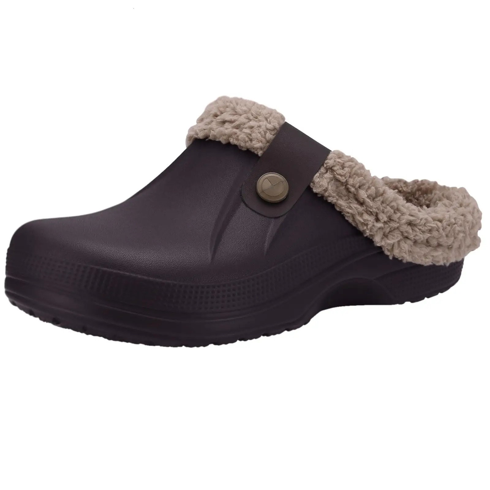 Asgard Winter Fur Furry Slippers For Men Outdoor Fashion Waterproof Plush Cotton Indoor Warm Cozy Nonslip Home Shoes 241214