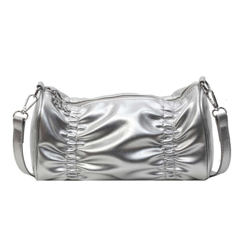 niche design crossbody female internet celebrity creative pleated candy shoulder large capacity pillow bag 2024 temperament versatile new trend clothi