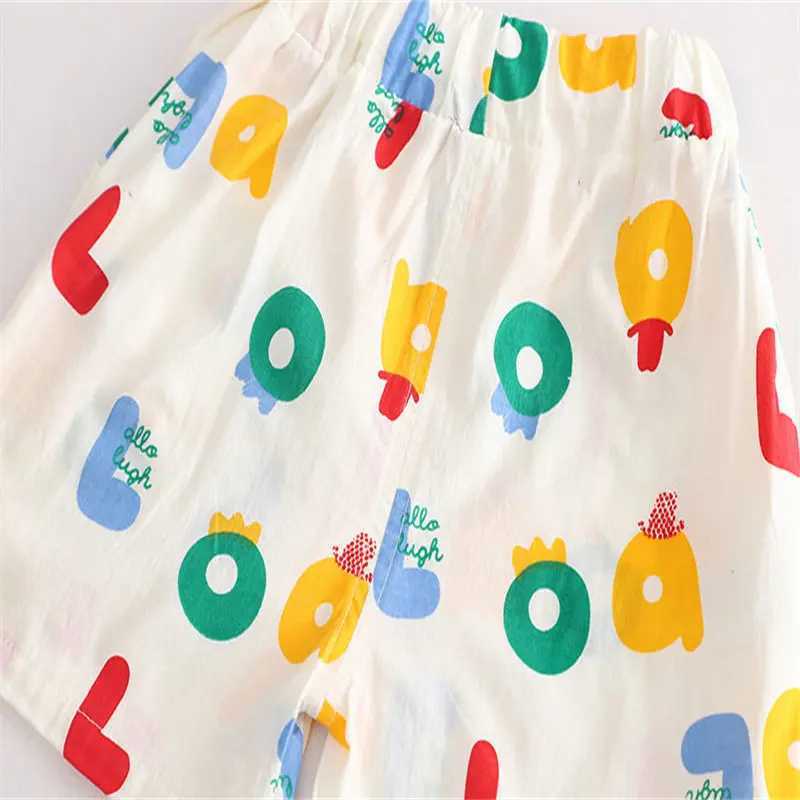 Clothing Sets New Summer Children Suit New Kid Boy Girl Full Print Top Shirt Shorts 2Pcs/Set Baby Toddler Clothing Infant Sportswear 0-5 Years H241214