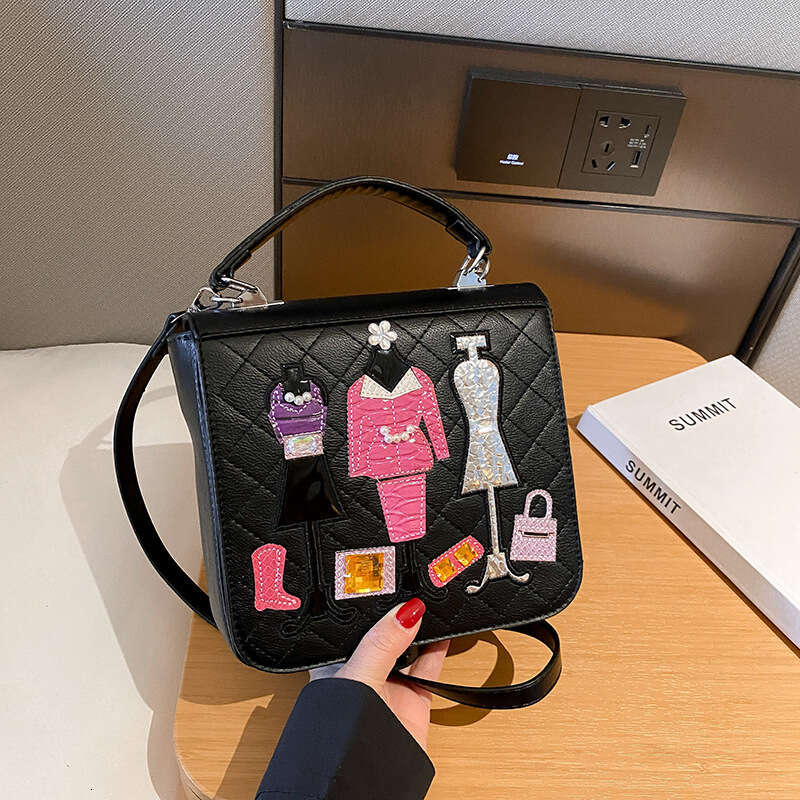 High end handbag for women in 2024, Japanese style embroidered small square niche retro single shoulder crossbody bag, 2024 temperament versatile new 