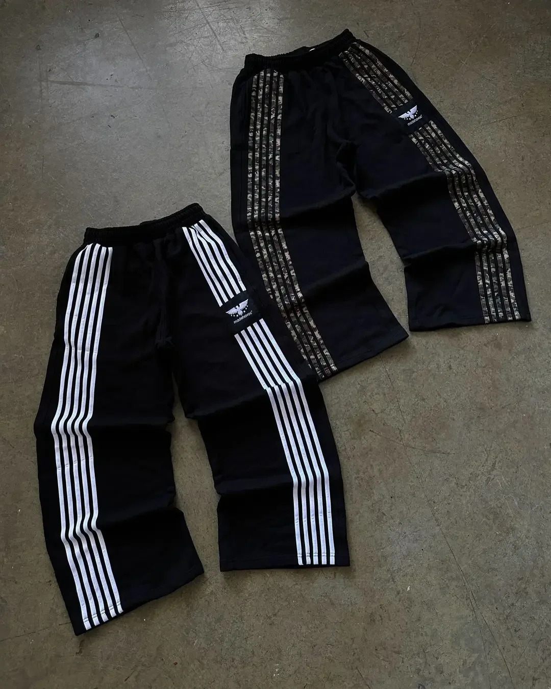 American Retro Simple Striped Sweatpants Y2K Harajuku Hip Hop Jogging Pants Wide Leg Pants Streetwear Loose Casual Pants 241214