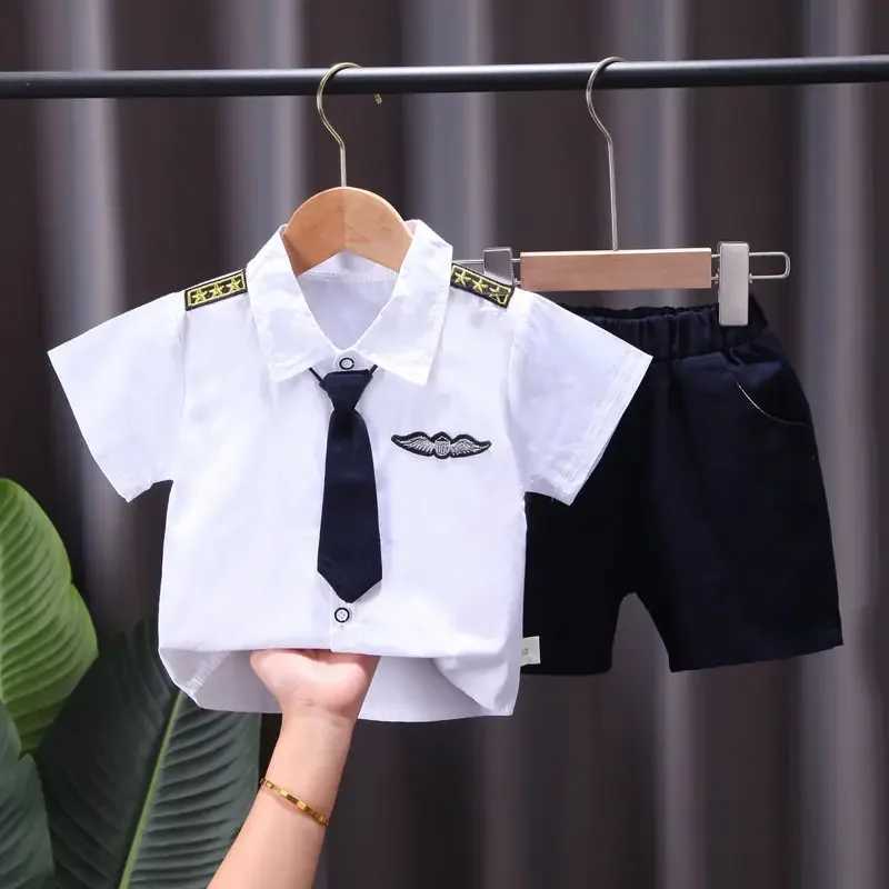 Clothing Sets New Summer Children Baby Girls Boys Clothes Infant T Shirt Shorts 2pcs/Set Kids Cotton Causal Toddler Costume 1 2 3 4 YEARS H241214