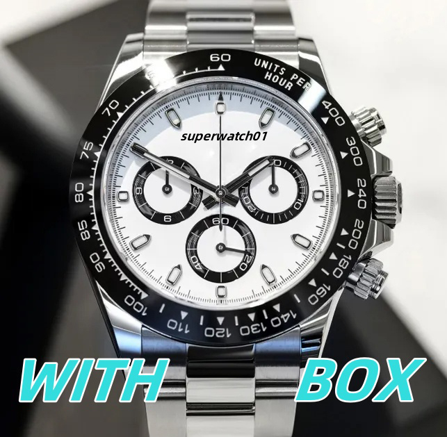 Luxury Mens Watches Japan VK Chronograph Movement Watch Full Stainless Steel Sapphire Glass 5ATM Waterproof Super Luminous 41mm Montre De Luxe