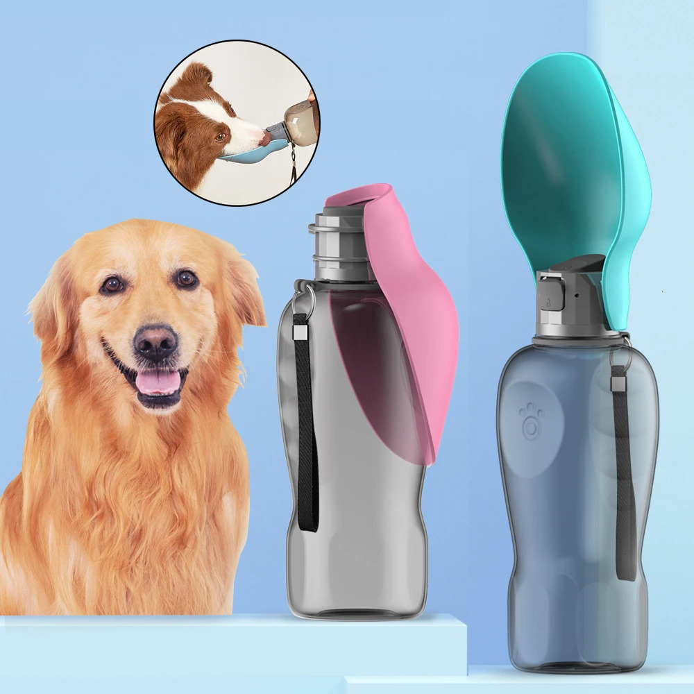 free shipping 800ML Portable Dog Water Bottle For Small Medium Large Dogs Outdoor Travel Walking Pet Puppy Cats Drinking Bowls Pug Labrador 241214