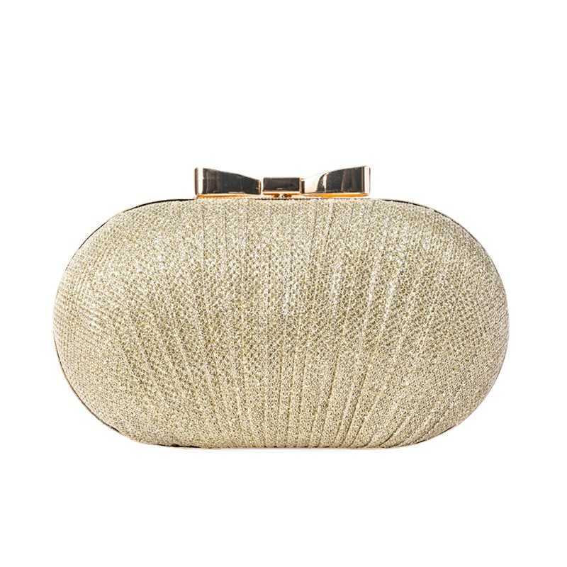 Clutch Bag Fresh and Sweet Bowknot Dinner Bag Bouncing Di Fine Flash Single Shoulder Bag Lady's Hand Messenger Bag 240920