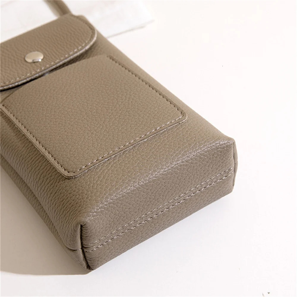 ISKYBOB Womens Wallet with Adjustable Belt Mini PU Leather Bag Mobile Phone Large Card Holder Handbag Money Bag Small Bag 241213