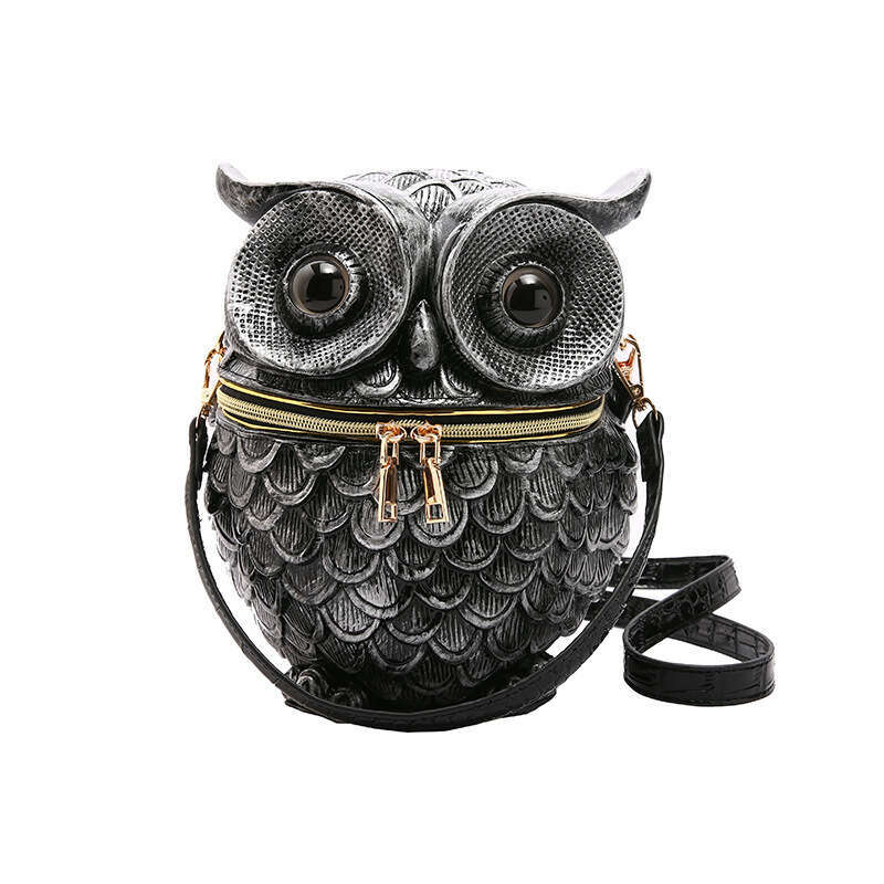 Texture niche crossbody women's Instagram personalized handbag, shoulder owl shaped relief box bag, 2024 new casual versatile fashion clothing