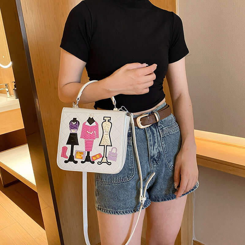 High end handbag for women in 2024, Japanese style embroidered small square niche retro single shoulder crossbody bag, 2024 temperament versatile new 