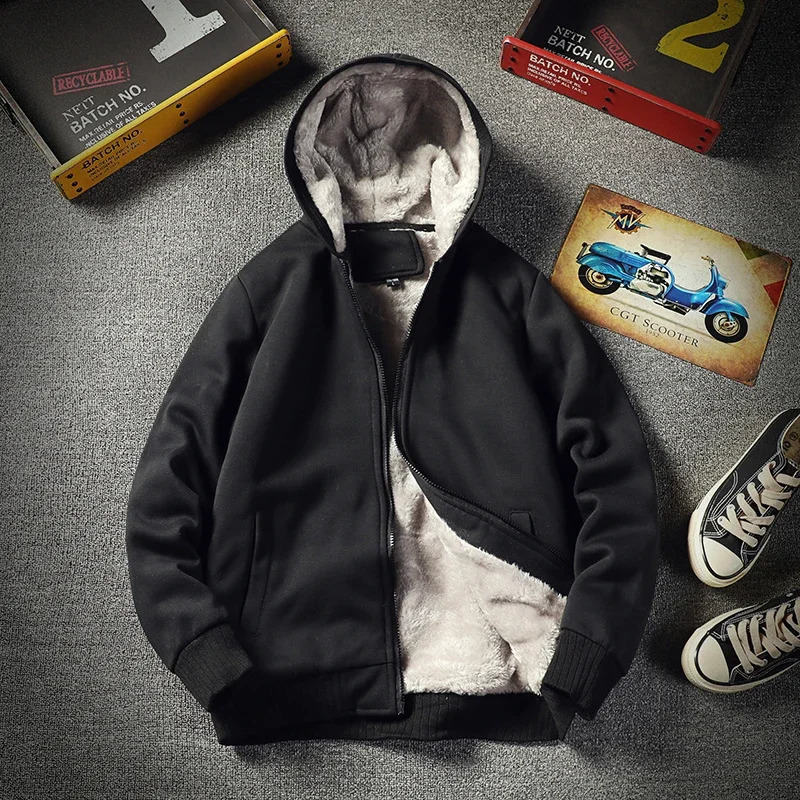 Fashionable Korean hoodie cardigan wool sweater mens loose casual zipper hoodie jacket autumn fashionable casual student wool hoodie 241214