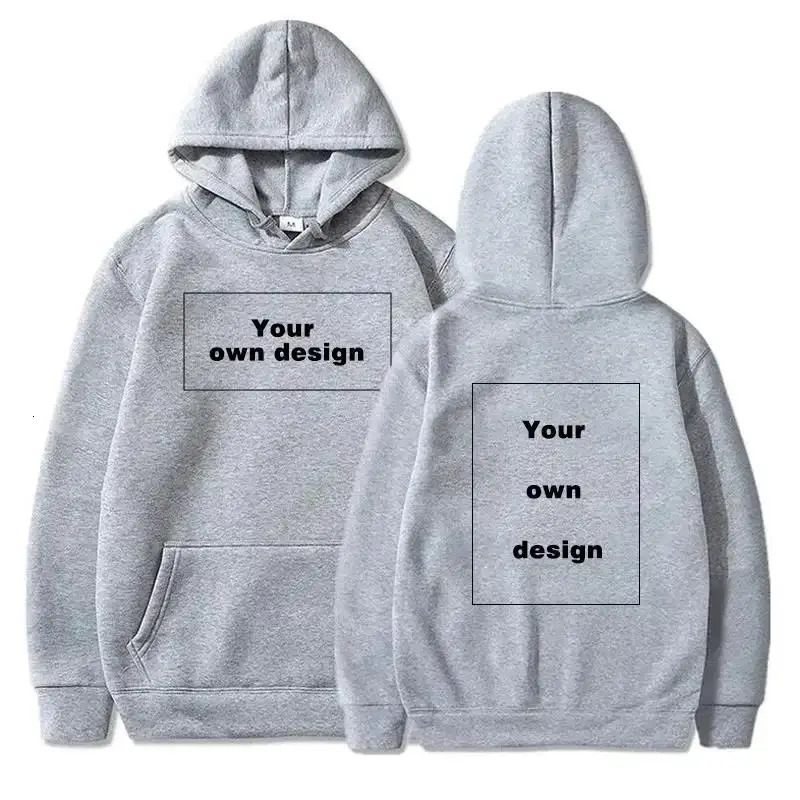 Customized personalized hooded sweatshirt for autumn warmth and comfort unisex casual style custom printed text DIY fashion 241214