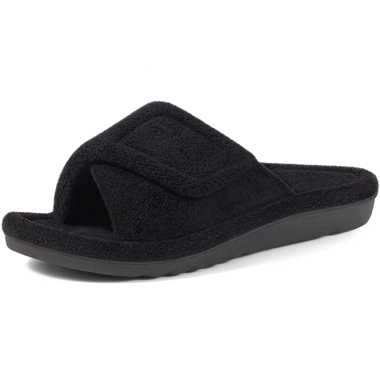 Pallene Womens Fluffy Slippers Soft Memory Foam Bedroom Slides Indoor Orthopedic Nonslip Furry Slipper Open Toe Fur Home Shoes 241214
