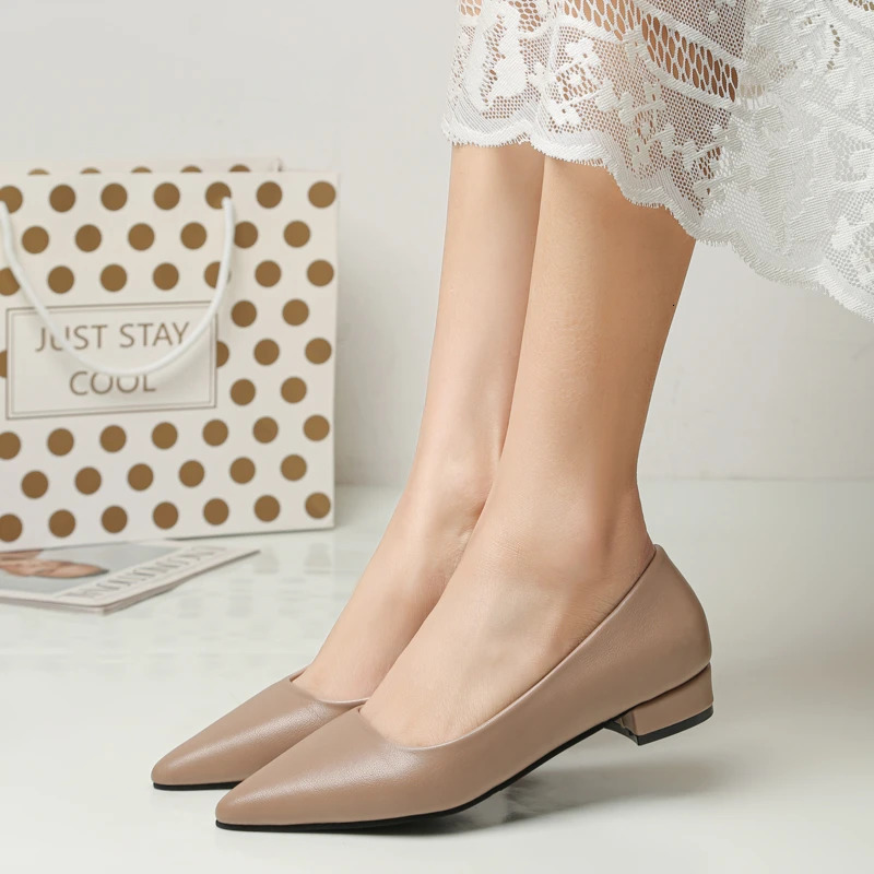 Womens dress shoes square toe shoes boat shoes low boots pump slip on womens shoes plus size 41 white wedding shoes Zapatos MUJI 241213