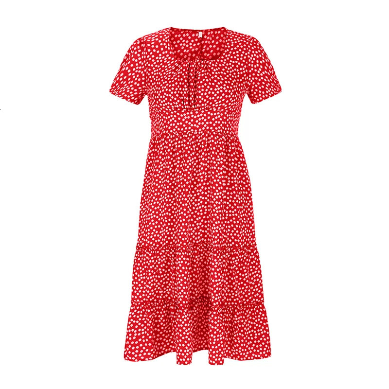 Elegant printed short sleeved dress for women with square neckline sexy casual midi vacation party night womens 241212